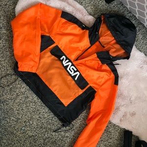 NASA Orange & Black Windbreaker